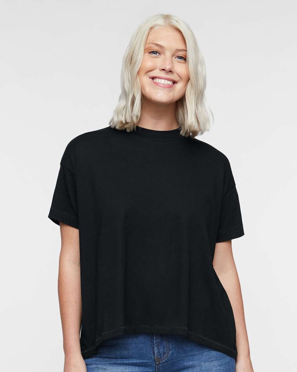 Women’s Hi-Lo Crewneck Short Sleeve Tee for Chic, Casual & Elegant Everyday Wear